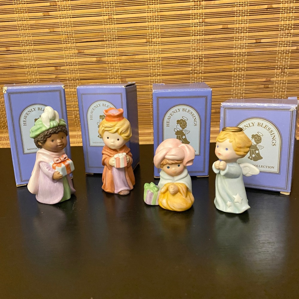 Heavenly Blessings Nativity Collection 4 Piece Figurine Set Wise Men and Angel - Picture 5 of 5